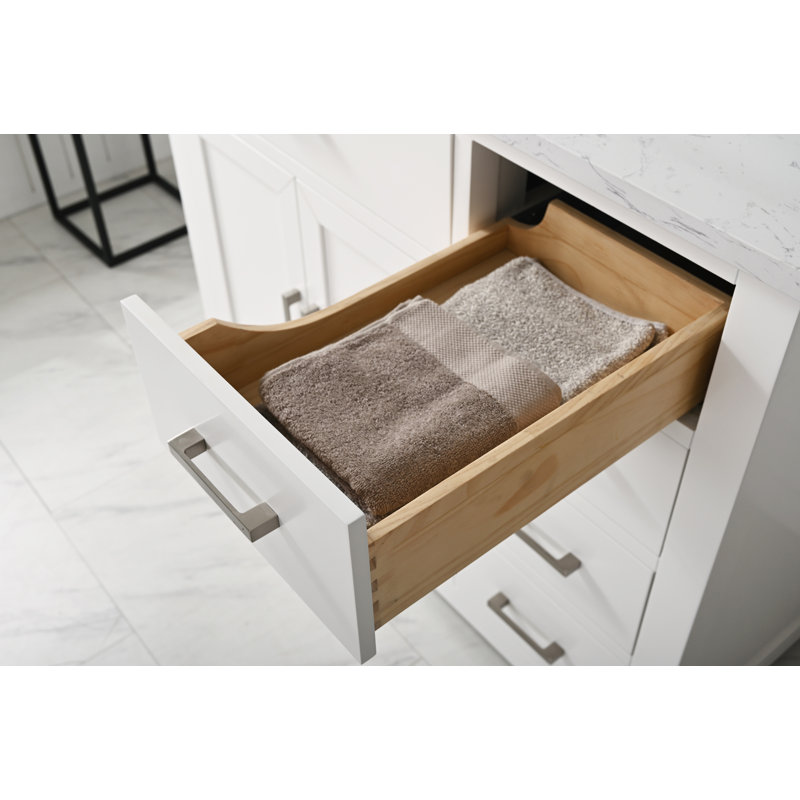 Sand & Stable Ingalls 42'' Single Bathroom Vanity with Quartz Top